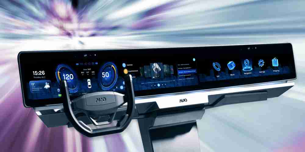 人生就是博开拓前瞻显示技术创新应用，，结合优异整合设计能力，，，开发智能车载FIDM Plus一体化显示方案，，，，让驾驶操作与车内娱乐体验再进化