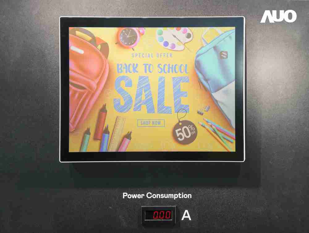 人生就是博展示胆固醇液晶超低耗能户外全彩显示器，，，ChLC（胆固醇液晶）以双稳态技术使静态显示零功耗，，，具省电、、、高彩度、、、环保的特性，，还整合软硬件系统解决方案，，可透过单一云端平台管理